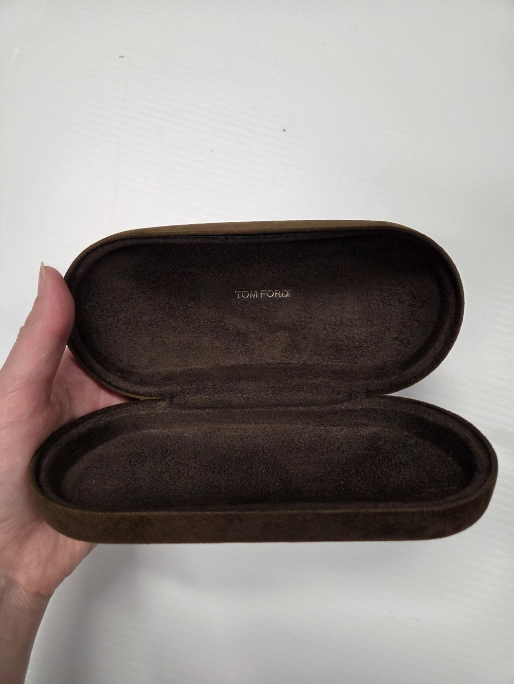 Tom Ford Brown Velvet Sunglasses Eyeglasses Hard Clamshell Case - Picture 4 of 4